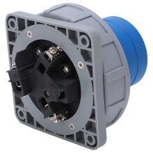 Toma de corriente de 3 clavijas 63A IP67 a prueba de polvo 2P+E