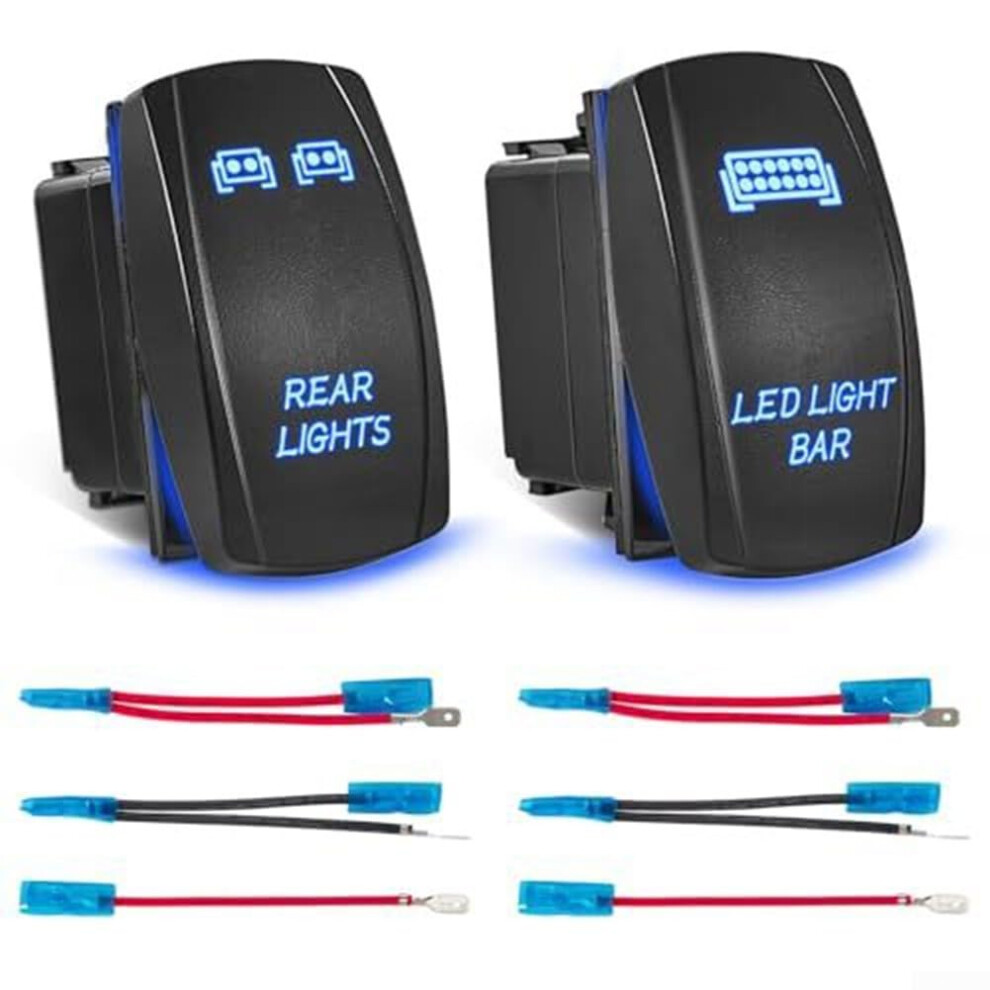 Led Rocker Switch 5 Pin Waterproof Toggle For Bar And Rear S Atv Utv Cars Light 9347817559736