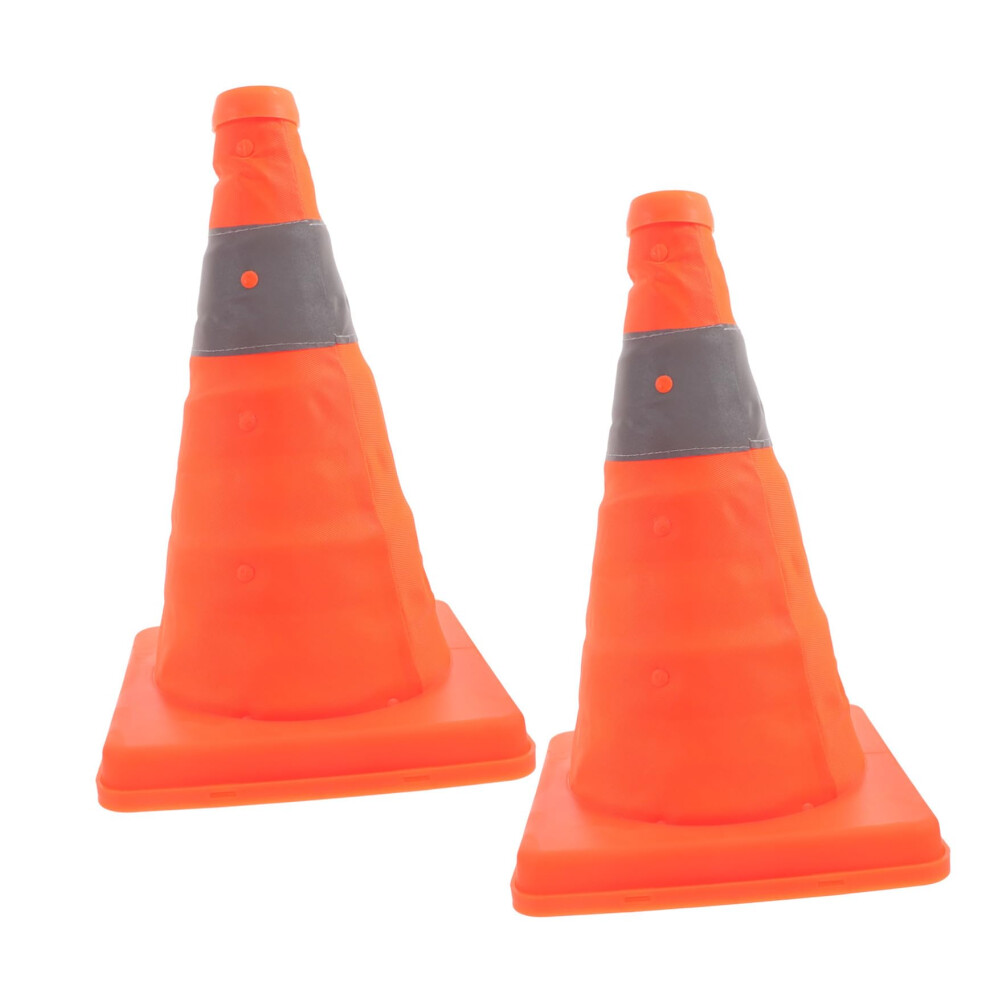 2Pcs Collapsible Road Safety Cones Reflective Warning For Parking Lots Traffic Control Emergency Vehicle Direction 9347817682854