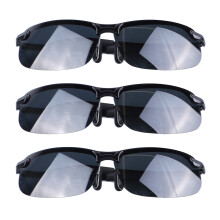 3 pcs Lunettes de sport grises polarisantes à changement de couleur pour homme, TAC et métal