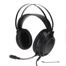 Gamingheadset met microfoon, ruisonderdrukking, RGB-verlichting, flexibele microfoon, zachte oorkussens, krachtige bas, comfortabele pasvorm en