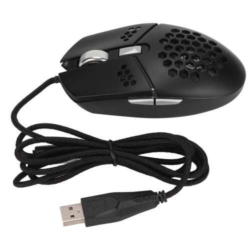 Programmable Buttons Gaming Mouse RGB Wired Honeycomb Shell Design Adjustable DPI 8000 Ergonomic Lightweight Mouse Compatible With Windows Mac Linux 1