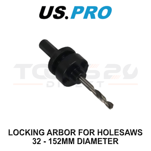 us pro US PRO Tools Locking Arbor for Holesaws 32-152mm with Pilot Drill 7209