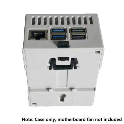 For Raspberry Pi 5 Case DIN Rail Shell ABS Large Inner Space Clear Top Windows Electric Box for RPi 5 Pi 5 1