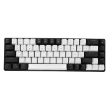 68-Key RGB Tastiera Meccanica da Gioco in Nero e Bianco per Uso Domestico e Dormitorio