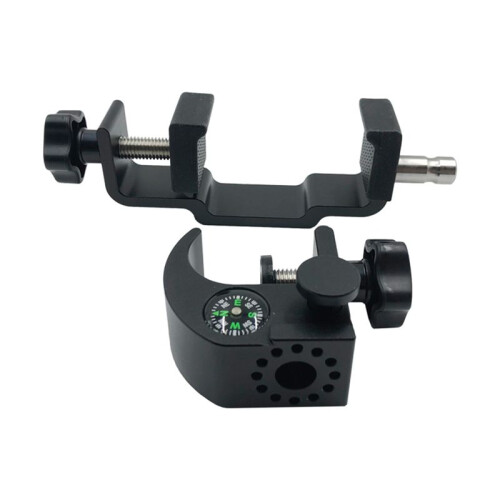 Corrosion Resistant GNSS GPS Pole Clamp with Compass and Open Data Collector Cradle Pole Holder Mount 2