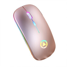 Kabellose Maus, Dual-Mode-Bluetooth-Maus, schlank, siebenfarbige Beleuchtung, schweißresistent und hautfreundliche Oberfläche für Laptop- und