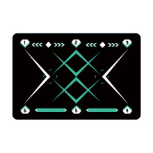 Football Training Mat - L-Shape Lightweight Exercise Mats for Dribbling and Passing, 35.43x23.62 inches, Dark Green