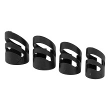 4 Stück Gitarrenkapsel-Set, Schwarz, S/M/L/XL, POM-Material