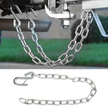 Chaîne de sécurité pour remorque de charge de 3500 lbs, corde en acier de 77 cm avec double mousquetons