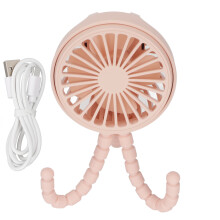 Mini kinderwagenventilator met led-display, draagbare, oplaadbare persoonlijke ventilator met clip voor babyautostoeltje, wieg, loopband en op reis