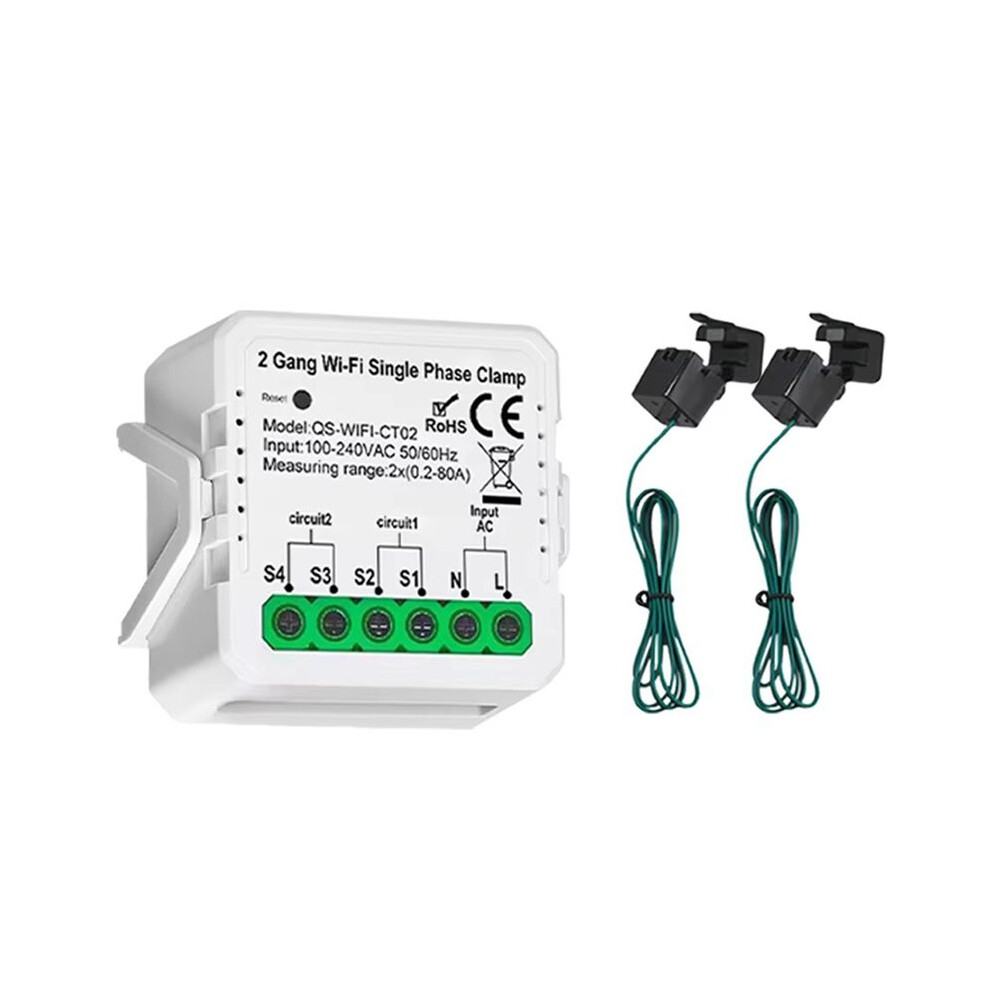 Tuya Wifi Meter 80A Current Sensor Solar Pv System Power Production Consumption Bidirectional Monitor 4712030724332