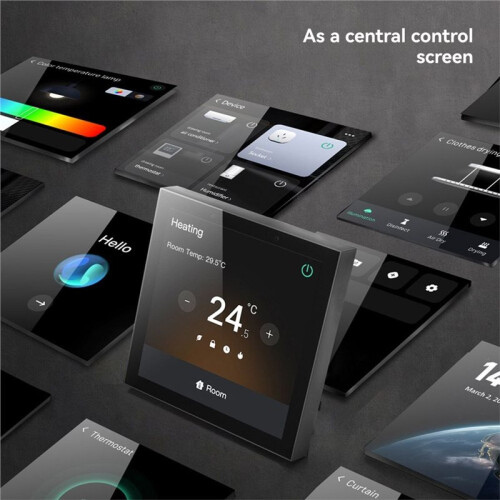Tuya WiFi  ZigBee Thermostat Electric Heating Temperature Controller LED Touch Screen  Control Panel 2