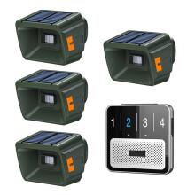 433MHz Wireless Driveway Alarm with Waterproof Solar Powered PIR Motion Sensor Detector EU Plug
