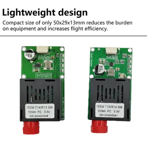 TTL Optische Transceivermodule 100KM Optisch Eindapparaat Speciale Optische Poortinterfacemodule UART/SBUS 1
