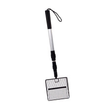 Cat Litter Scooper with Adjustable Telescopic Handle, Metal Sifter for Pet and Chicken Coop Cleaning