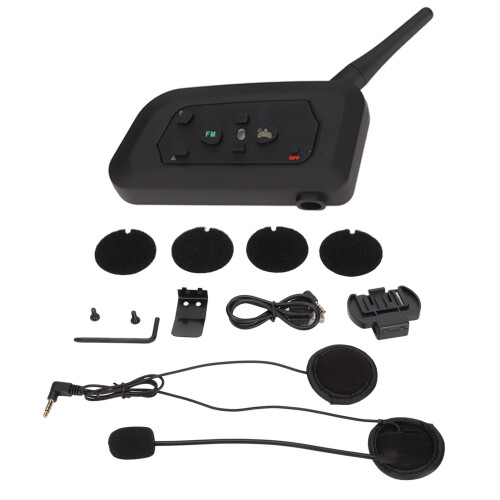 Bluetooth Motorcycle Communication System Bone Conduction Quick Charging Hands Free Features Full Duplex Wireless DSP Noise Reduction Clear Sound