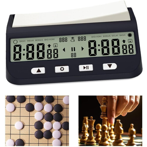 Digital Chess Clock with MultiFunction Timing Modes, Large Display, Energy Saving for Go and Chinese Chess 2