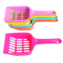 Cat Litter Scoop with Collector Bin, Durable Reusable Plastic Poop Shovel for Easy Cleaning