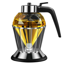 200ml Glass Honey Dispenser Jar No Drip with Airtight Bottom Stopper and Honeycomb Design