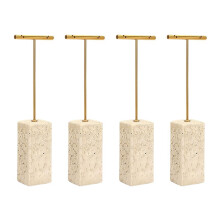 4X Espositore per Gioielli con Orecchino nel Metallo Espositore per Gioielli con Orecchino Creativo nel Gesso Organizer per Espositore Duro - B.