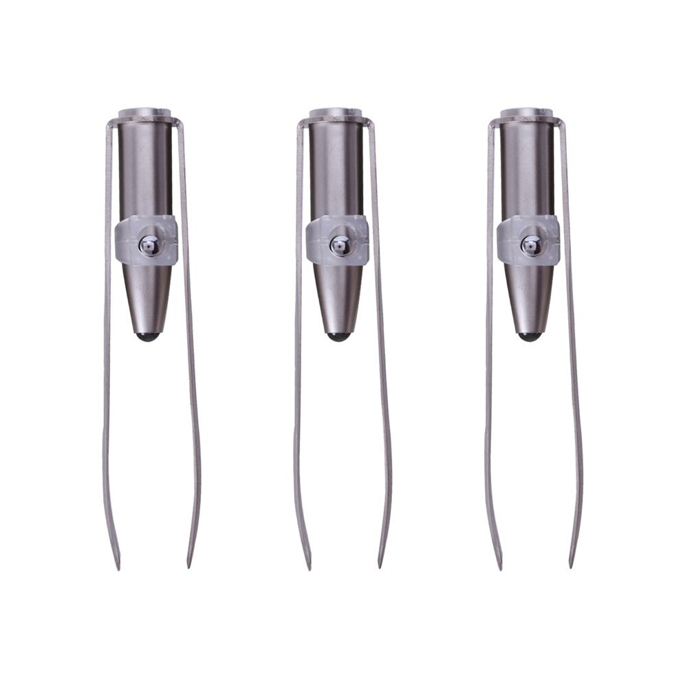 3X Stainless Steel Eyelashes Eyebrow Tweezer + LED Light