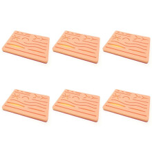 6X Skin Suture ModèLe Y Tampon D'EntraîNement pour Suture Traumatique Wound Silicone Suture Pad RéUtilisable Silicone Suture Practice Mat