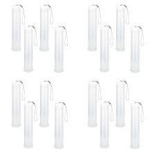 Lot de 16 ÉTuis à Pinceaux en Plastique Extensibles, Tube de Support de Pinceau Long Transparent, Contenant de Rangement pour Crayons