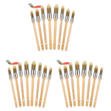 24 PièCes Pinceau de Garniture avec Manche en Bois Outil de Peinture à Bord Rond Pinceaux pour Coin de Mur de Maison Art des Bords