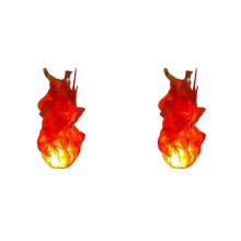 2X Halloween Drijvende Vuurbal Prop Vlam Lamp Prop Kunstmatige Nep Vuur Drijvende Rekwisieten Geen Vlam voor Thuis Halloween Decor