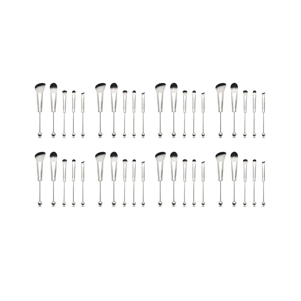 8X Beadable Makeup Brushes Silicone Beads DIY Makeup Cosmetic Brushes Beaded Brushes Kit for DIY