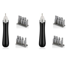 2X Elektrische Reciproschuurmachine, met 8 Stuks Schuurkop voor Hobby'S, Kunst, Miniatuur, Polijsten van Figuren, Schuren