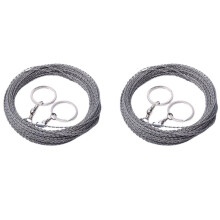 2X Stainless Steel Wire Saw,Pocket Chainsaw,Portable Camping Saw Wire Saw,Wire Hand Saw Field Saw Wire 10M