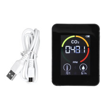 CO2 Detector With Real Time Monitor Air Quality Monitor Indoor Portable Digital Air Detector Featuring Thermohygrometer And Intelligent Alarm System
