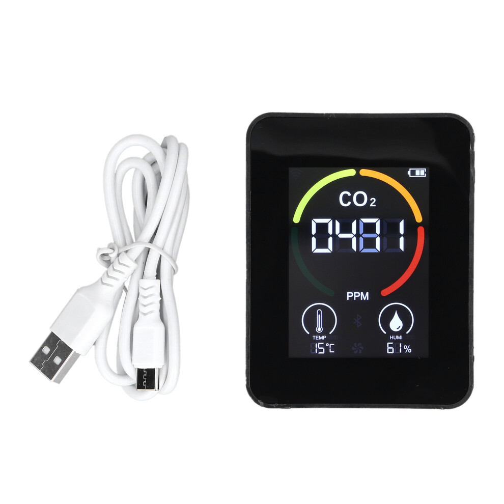 Co2 Detector With Real Time Monitor Air Quality Monitor Indoor Portable Digital Air Detector Featuring Thermohygrometer And Intelligent Alarm System 9482828046650