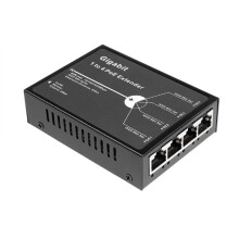 Extensor PoE Gigabit de 4 Puertos y 60 W, Repetidor PoE+ de 1 Entrada y 4 Salidas de 1000 Mbps con 3 Modos Disponibles, Entrada 802.3BT de 60 W, 802.3