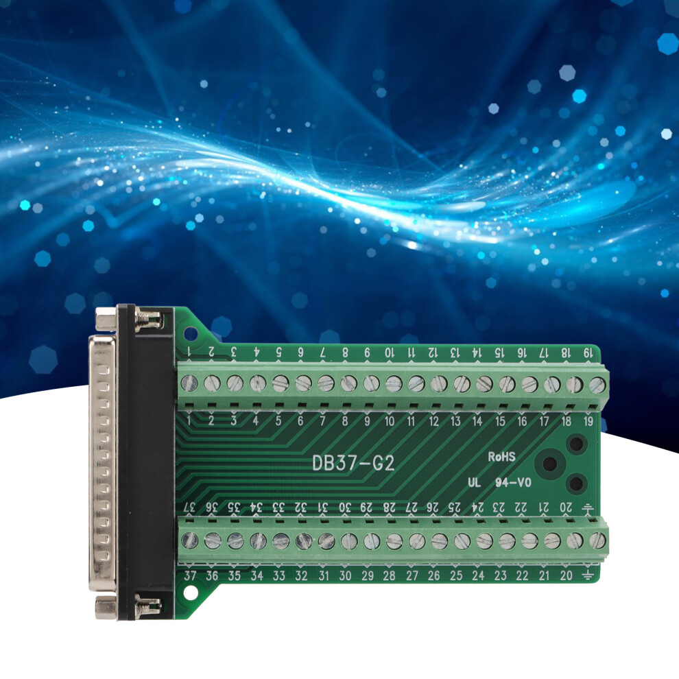 Insulated Db37 Breakout Terminal Board 300V Pcb Connector Straight G2 Male 8701375934670