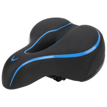 Waterproof Leather Bicycle Seat With Dual Spring Suspension Design, Oversized Bike Seat Universal Replacement Bicycle Saddle Breathable Airflow Vent