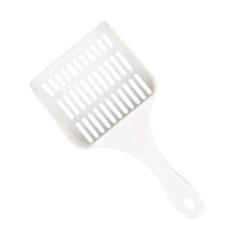Cat Litter Scoop with Sifter, Durable Plastic Cat Poop Scooper for Effortless Cleaning, White