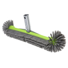 Heavy Duty Pool Cleaning Brush with Ergonomic Handle for Vinyl Wall and Floor Cleaning Green