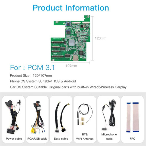 Modulo Carplay Wireless Adattatore Android Auto per PCM3.1 per   Cayenne Macan Cayman Boxster 911 991 718 1