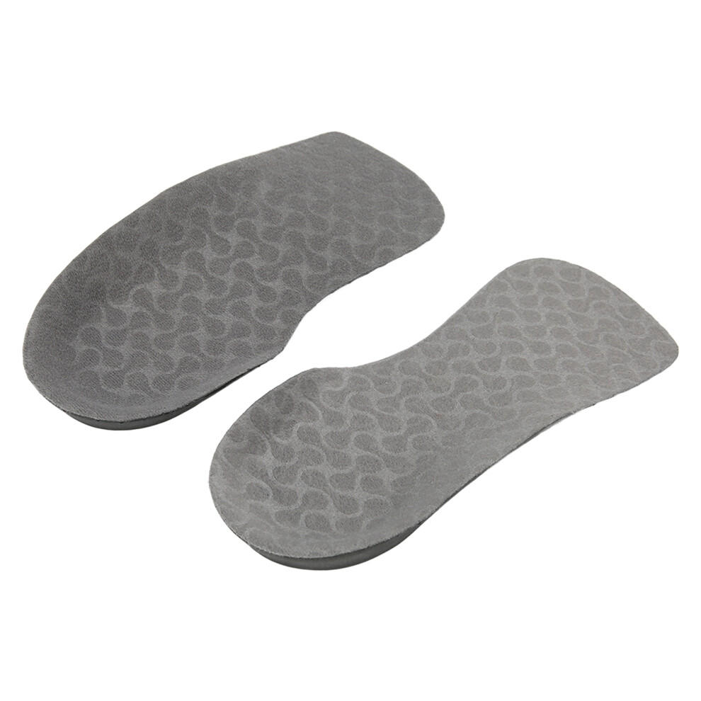Gray Pu Feet Insoles Shock Absorbent Arch Supports For Running Sports