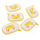 5pcs Baby Bath Brush Set, Soft Sponge Cotton, Yellow Fox Pattern 2