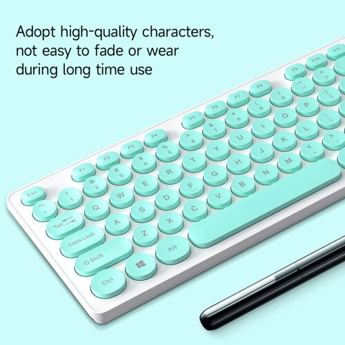 TF770 2.4G Wireless Keyboard Mouse Combo Bluesize 44.5cm, 104 Keys 2