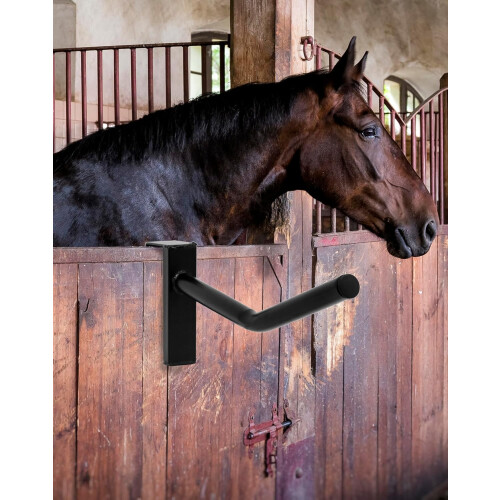 Removable Saddle Rack 2 Pack - Black PVC Coated One Size Durable Horse Tack Storage Solution 2