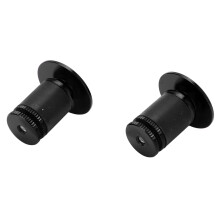 Pair of Aluminum Alloy Bike Handlebar End Plugs for Cross & Mountain Bikes Black