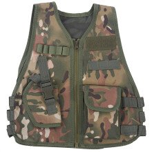 Colete utilitário para jovens exploradores, colete de combate infantil com estrutura durável em nylon e respirável, equipamento tático para