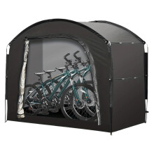 Bike Tent Storage | Waterproof Oxford Cloth Organizer for Bike, Lawn Mower, Pool Equipment, Garden Tools, Camping Gear, Black