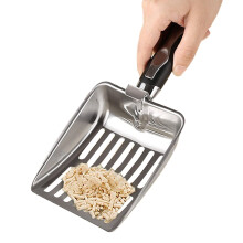 Cat Litter Scoop Stainless Steel with Ergonomic Long Handle, RustResistant Sifter for Multi Cats