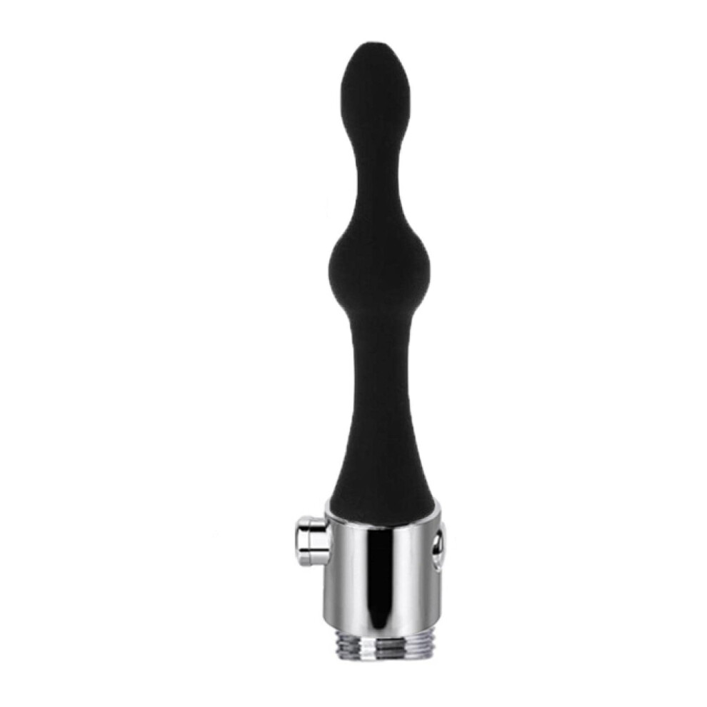 Anal Butt Plug Douche Attachment - Silicone Shower Nozzle Tip for Anal Cleaning, Metal Design, Compatible with Standard Faucets